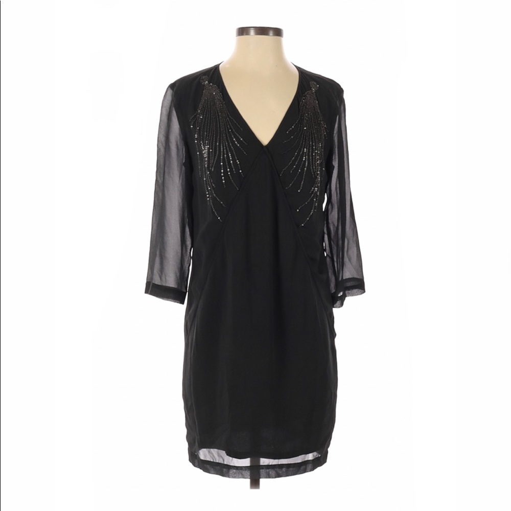 Robert Rodriguez black silk dress